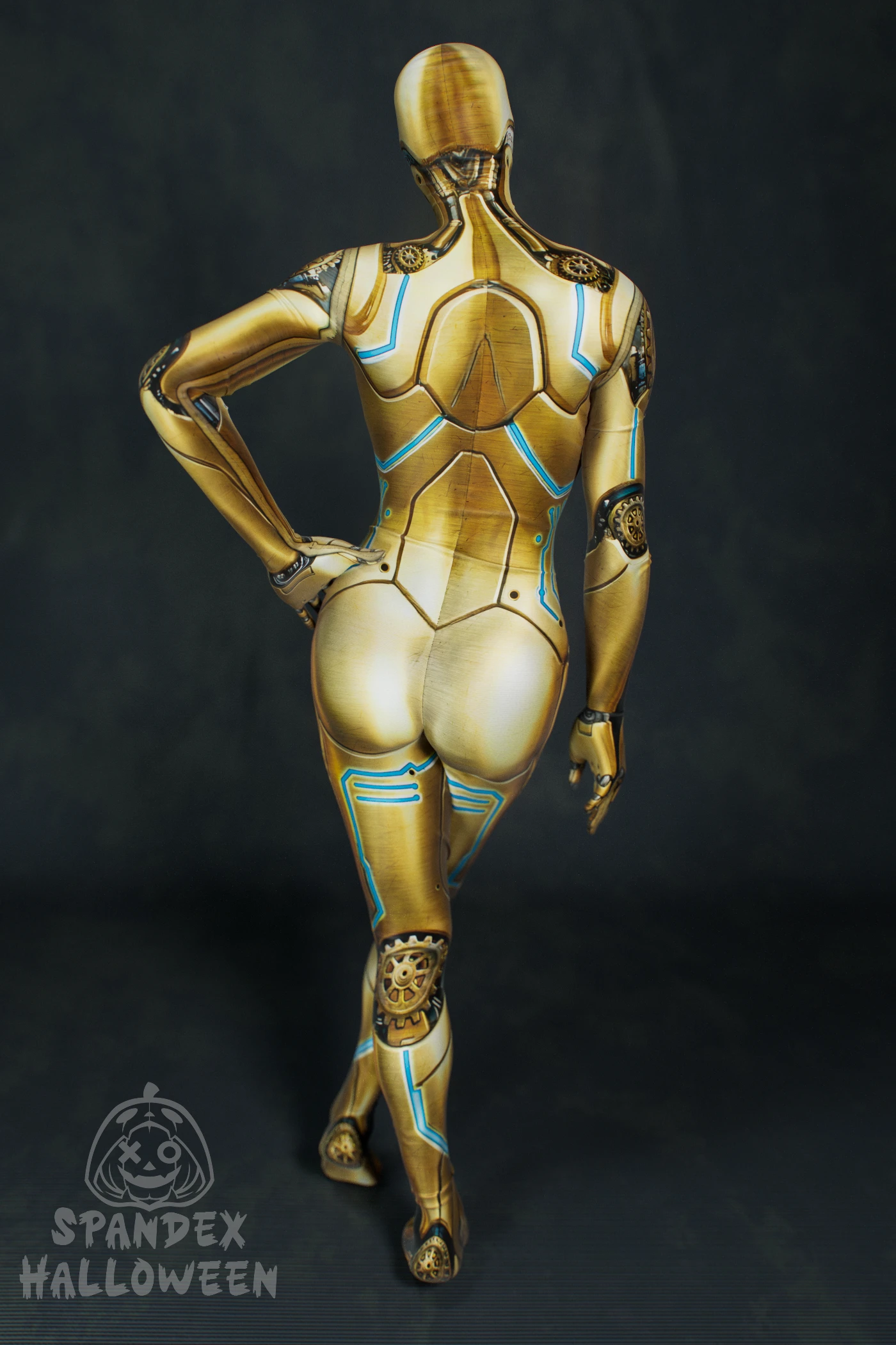 Golden Android Girl Costume - Image 3