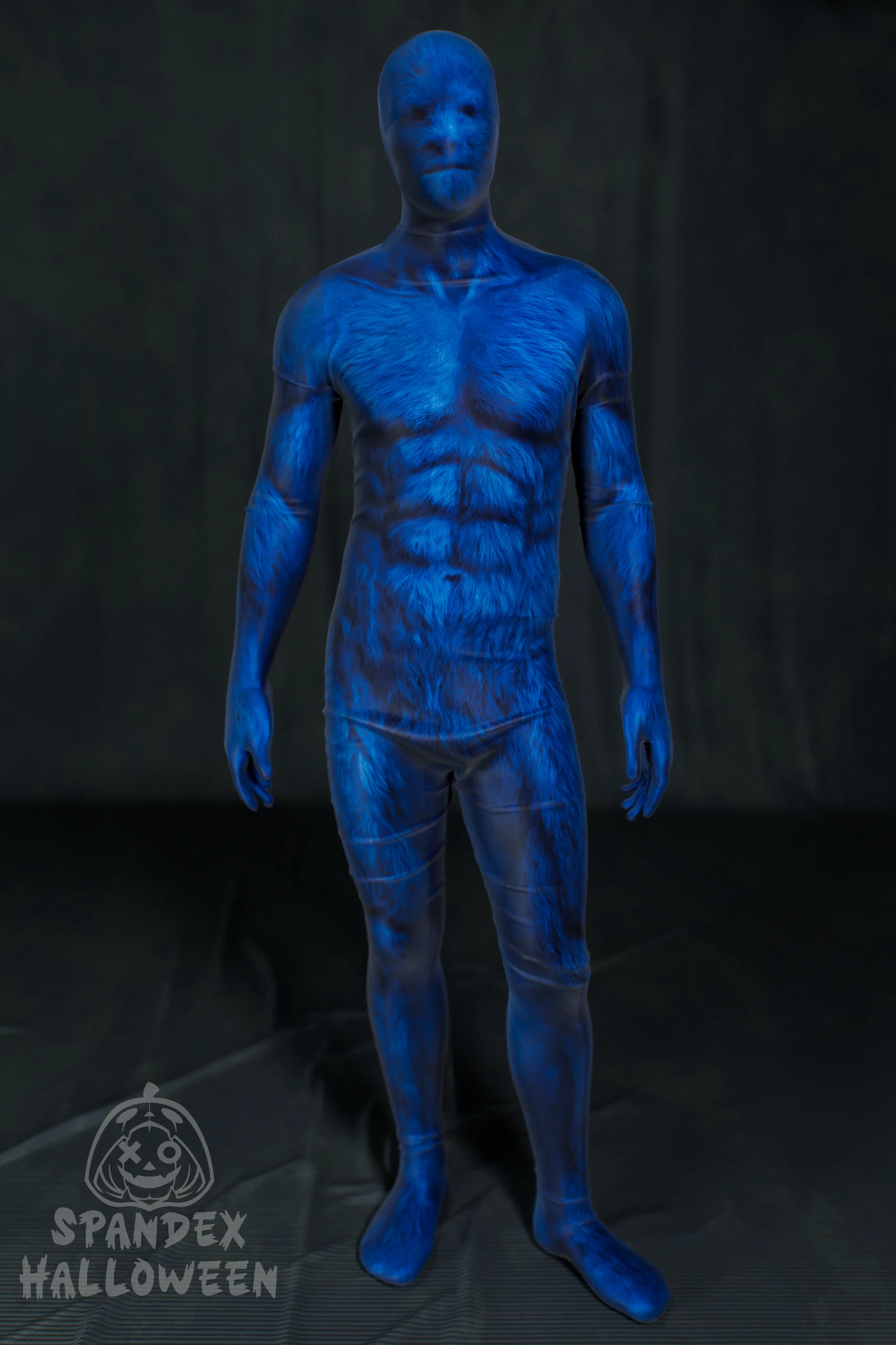 Blue Furred Animal Man Costume
