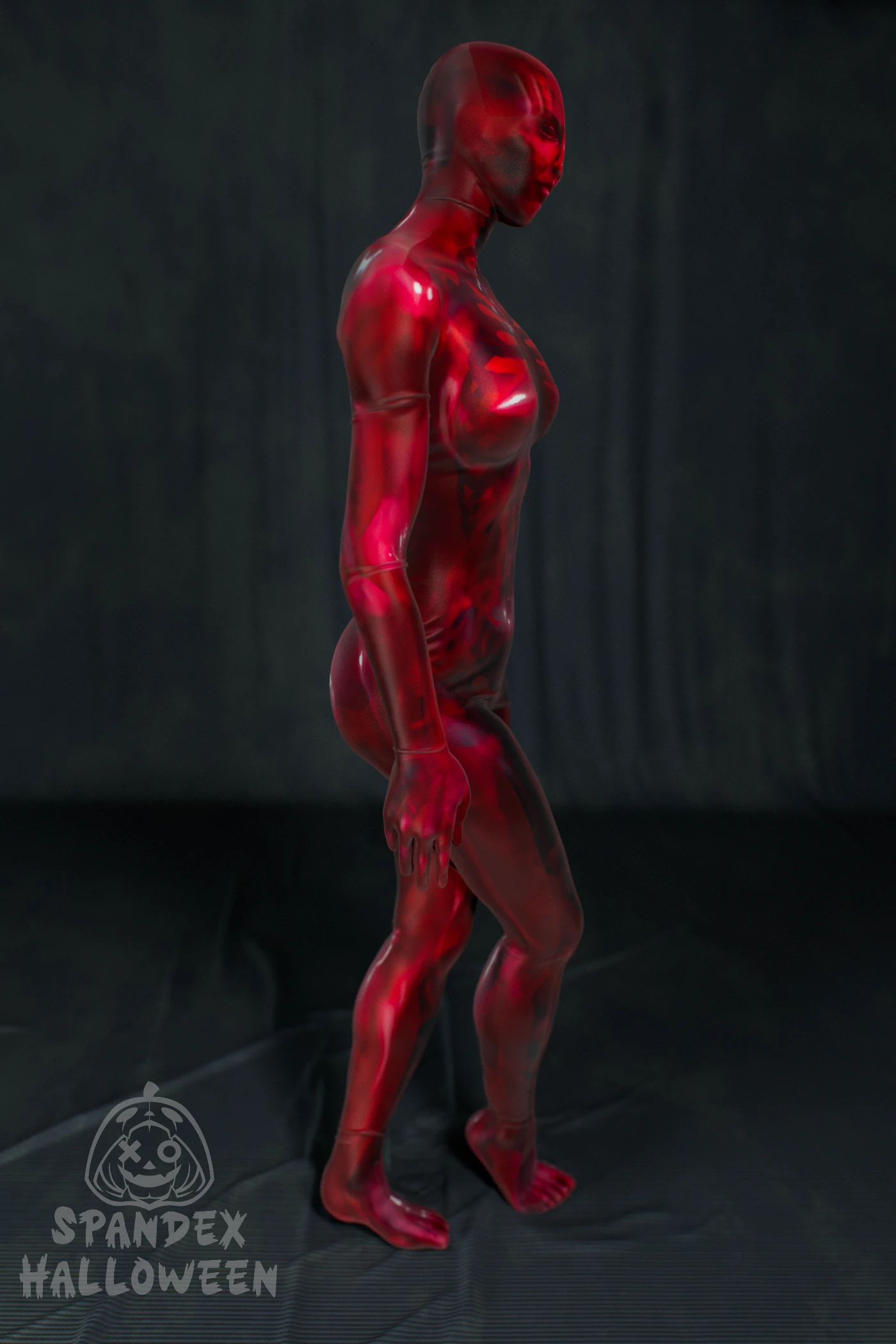 Translucent Red Demoness Costume - Image 2